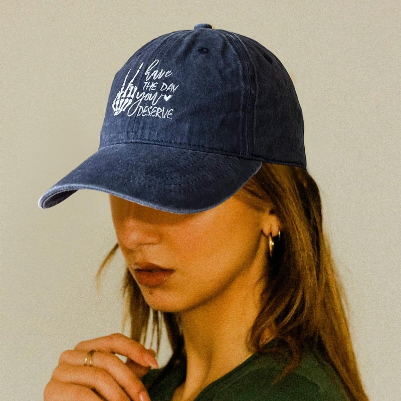 RLQWTKV Hand Skeleton Baseball Hat for Men Women Adjustable 3D Embroidered Skull Finger Cap - Image 4